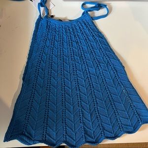 Zara blue crochet top NWT